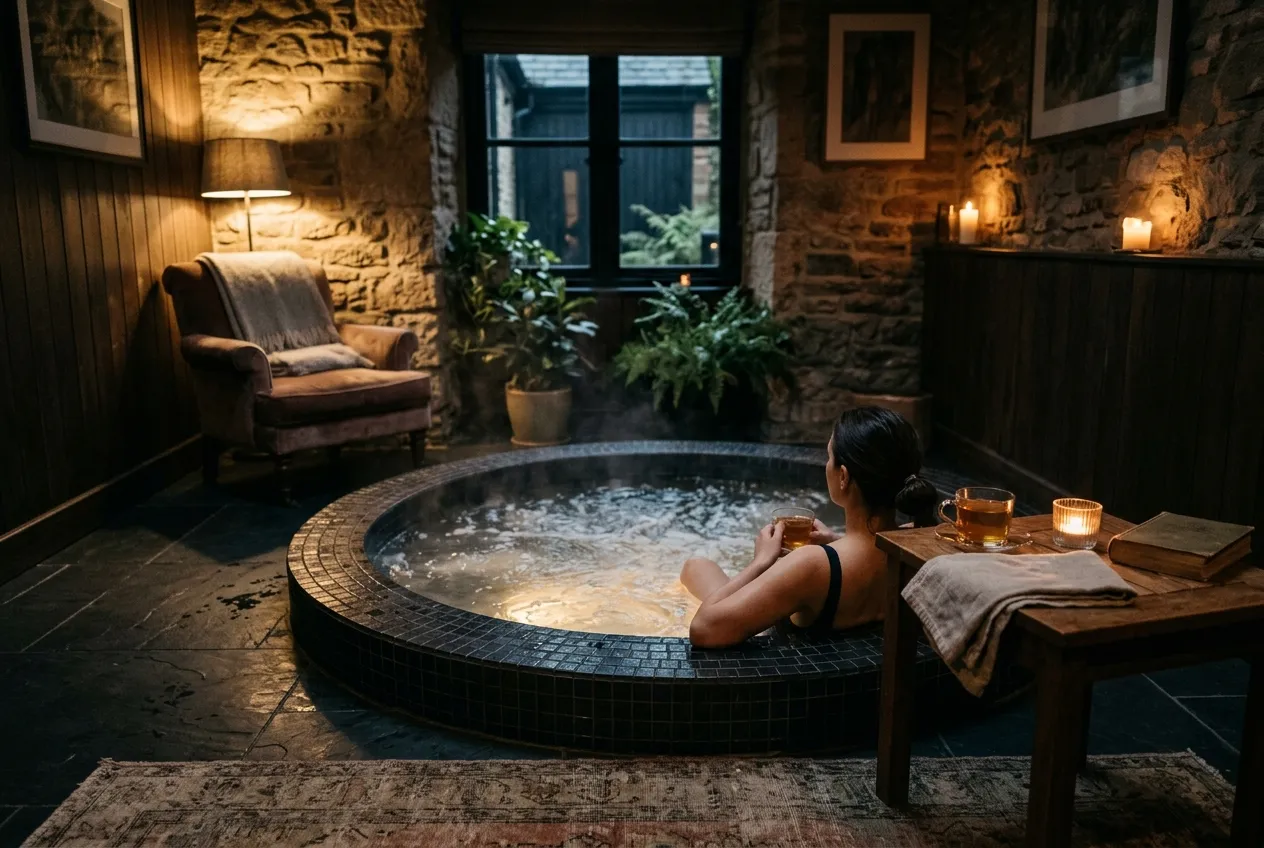 Diskrétní relaxační místnost a domácí atmosféra v privátním klubu.
