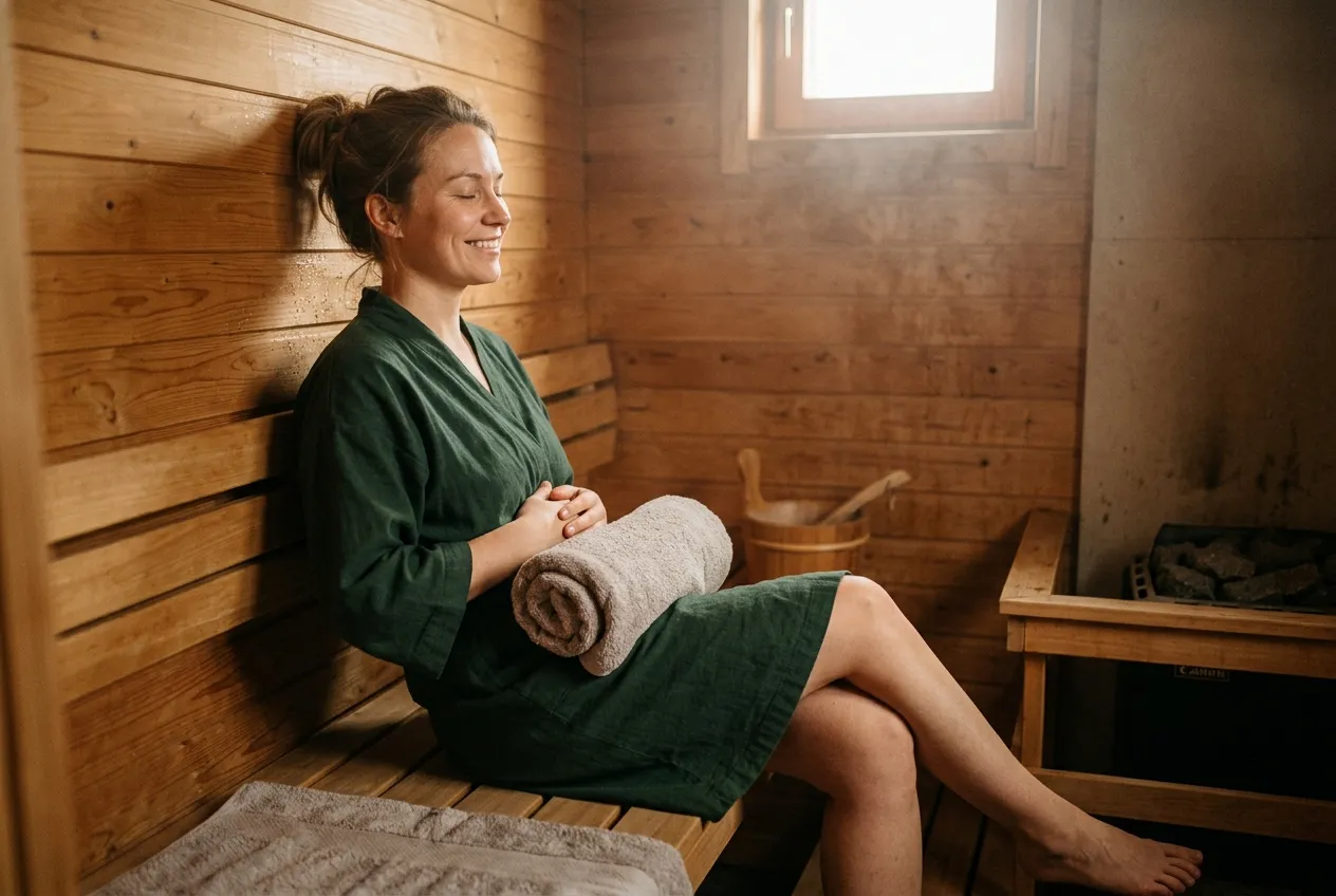 Ukázka bio sauny a infrasauny s nižší teplotou vhodnou pro období menstruace.